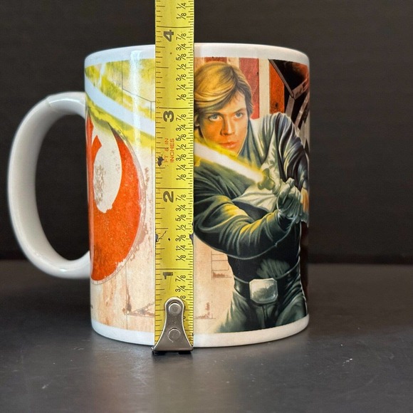 Lucas Film Ltd 2011 Darth Vader &Luke Skywalker Star Wars Mug/Cup Repaired *READ - Picture 6 of 13